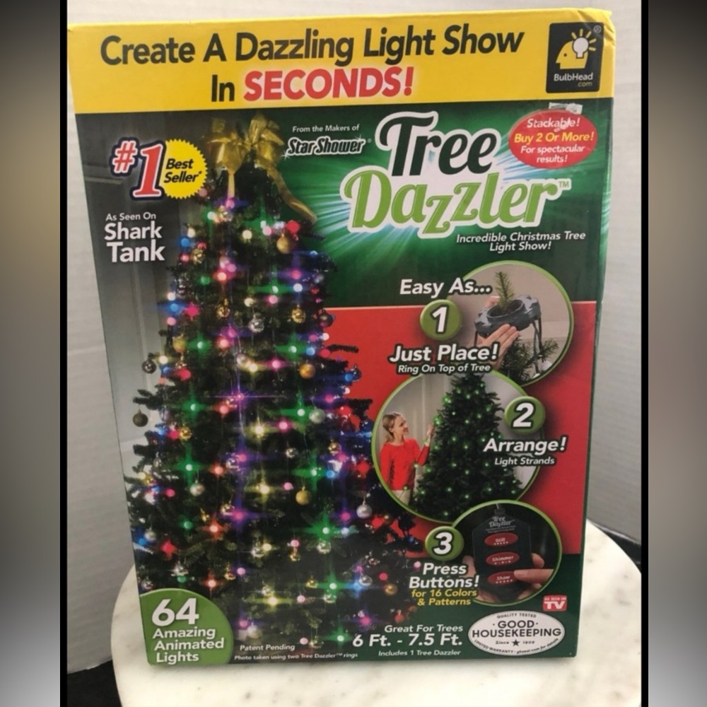 As seen on tv Tree Dazzler Christmas Tree Lights with many settings decorations